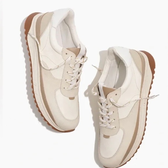Madewell Shoes - Madewell Kickoff Trainer Sneakers in Neutral Colorblock Leather